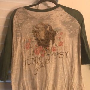 Junk Gypsy Buffalo Raglan Tee